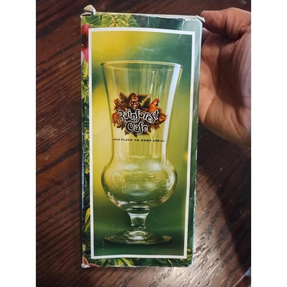 RAINFOREST CAFE Souvenir 8" Hurricane Glass San Francisco